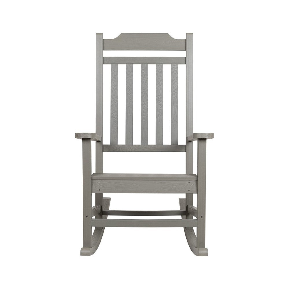 Winston All-Weather Rocking Chair in Gray Faux Wood