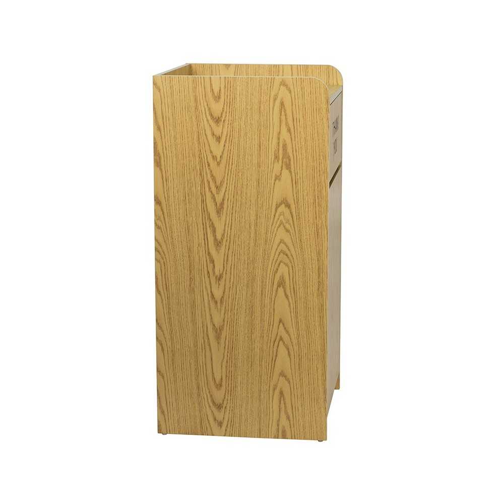 Wood Tray Top Receptacle in Oak