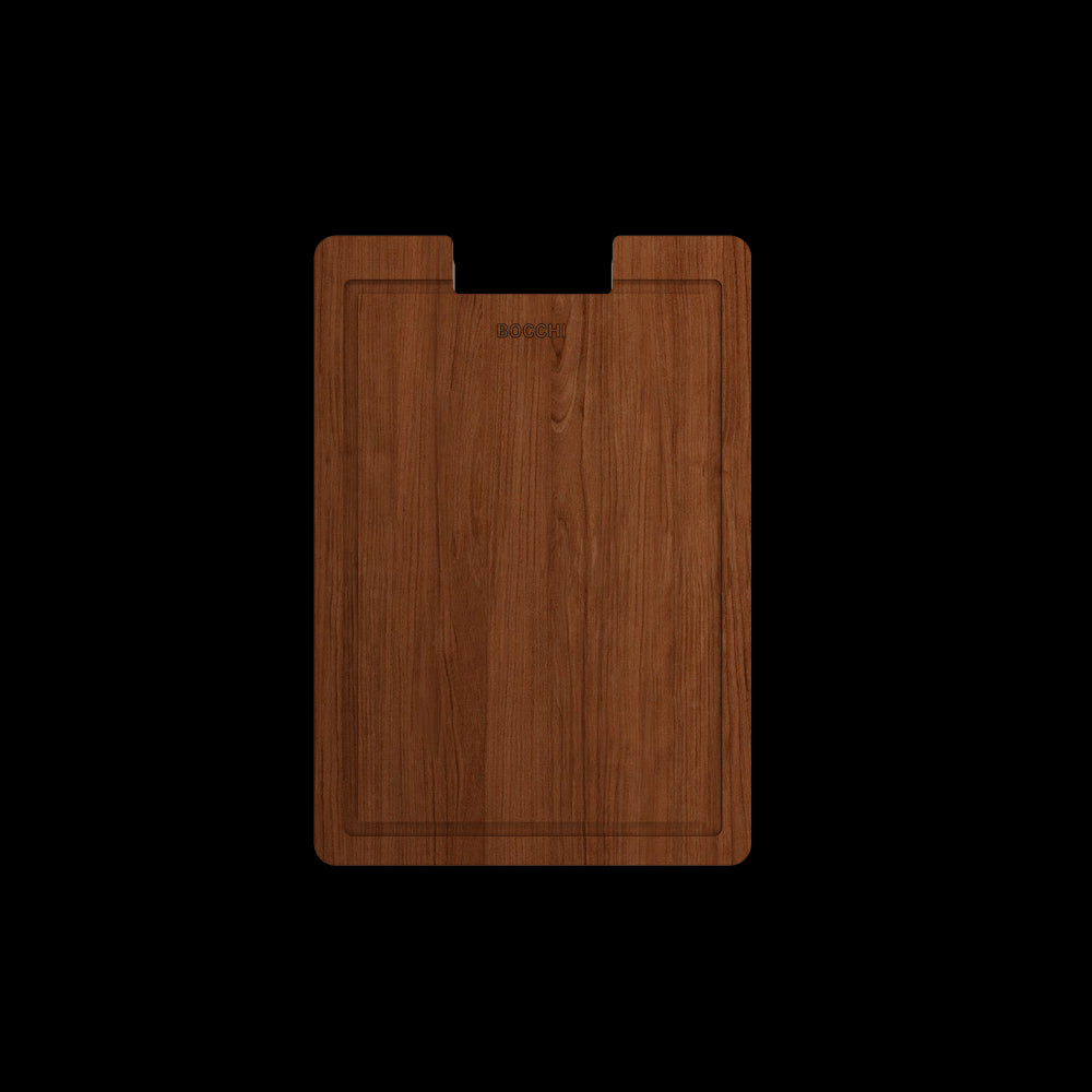 Wooden Cutting Board for Workstation Sinks w/ handle - Sapele Mahogany Wood