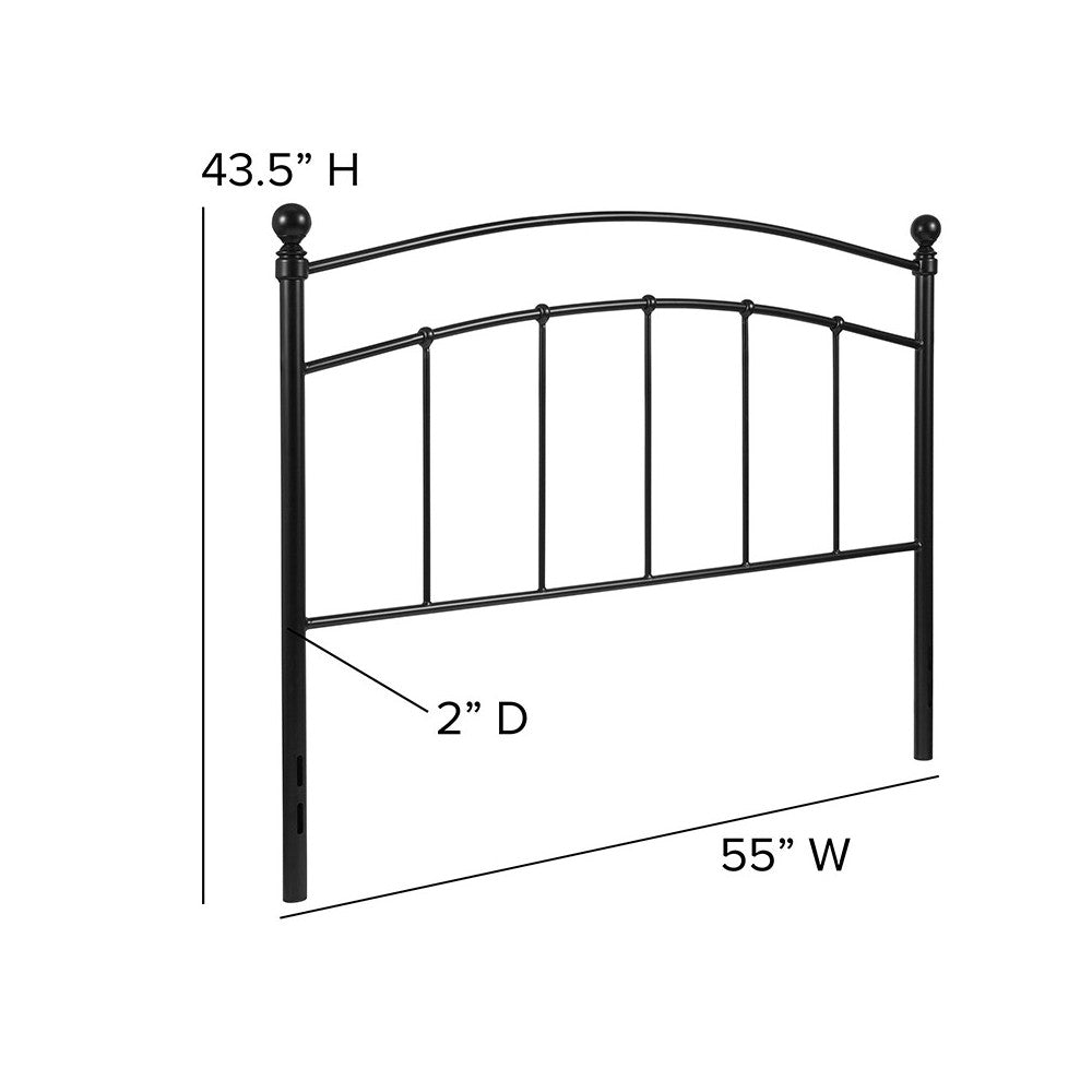 Woodstock Decorative Black Metal Full Size Headboard