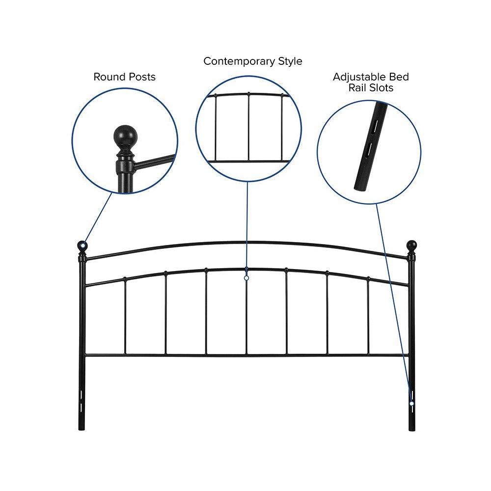 Woodstock Decorative Black Metal King Size Headboard