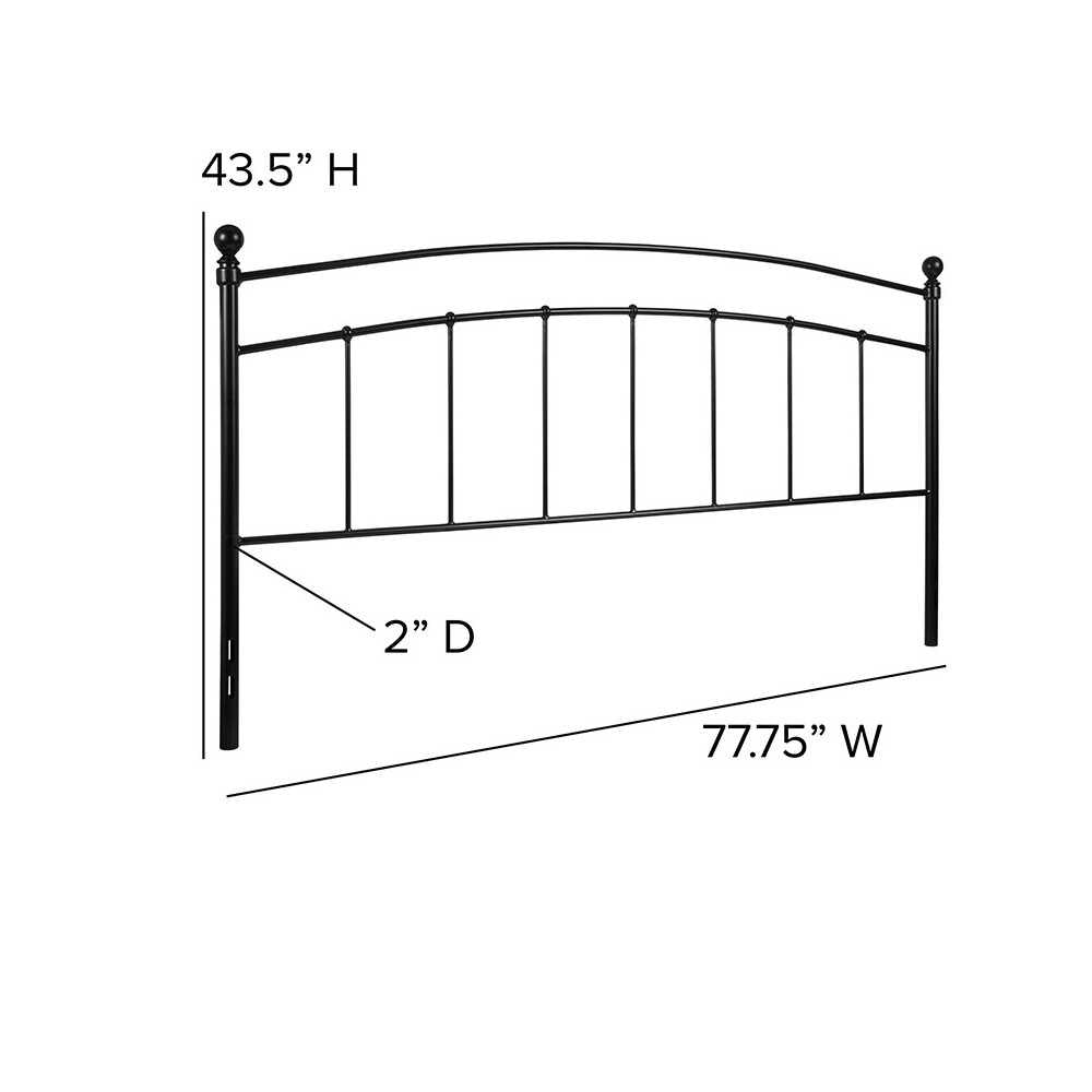 Woodstock Decorative Black Metal King Size Headboard
