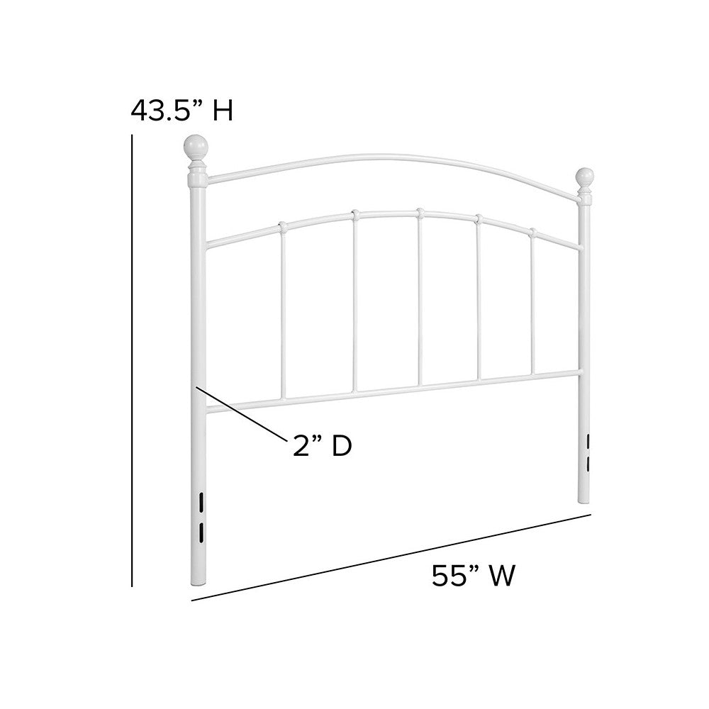 Woodstock Decorative White Metal Full Size Headboard