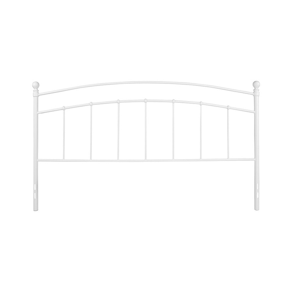 Woodstock Decorative White Metal King Size Headboard