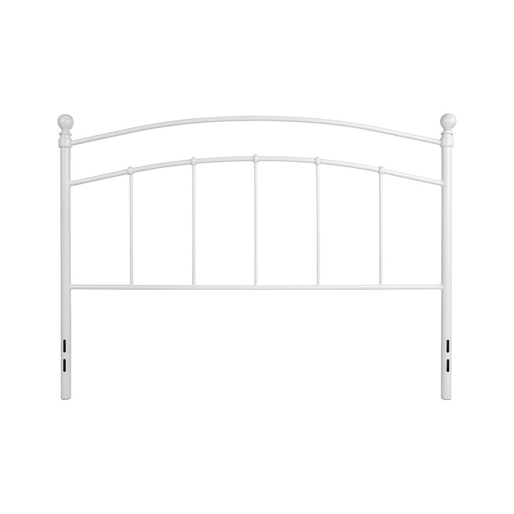 Woodstock Decorative White Metal Queen Size Headboard
