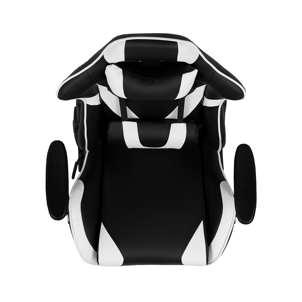X20 Gaming Chair Racing Office Ergonomic Computer PC Adjustable Swivel Chair with Fully Reclining Back in Black LeatherSoft