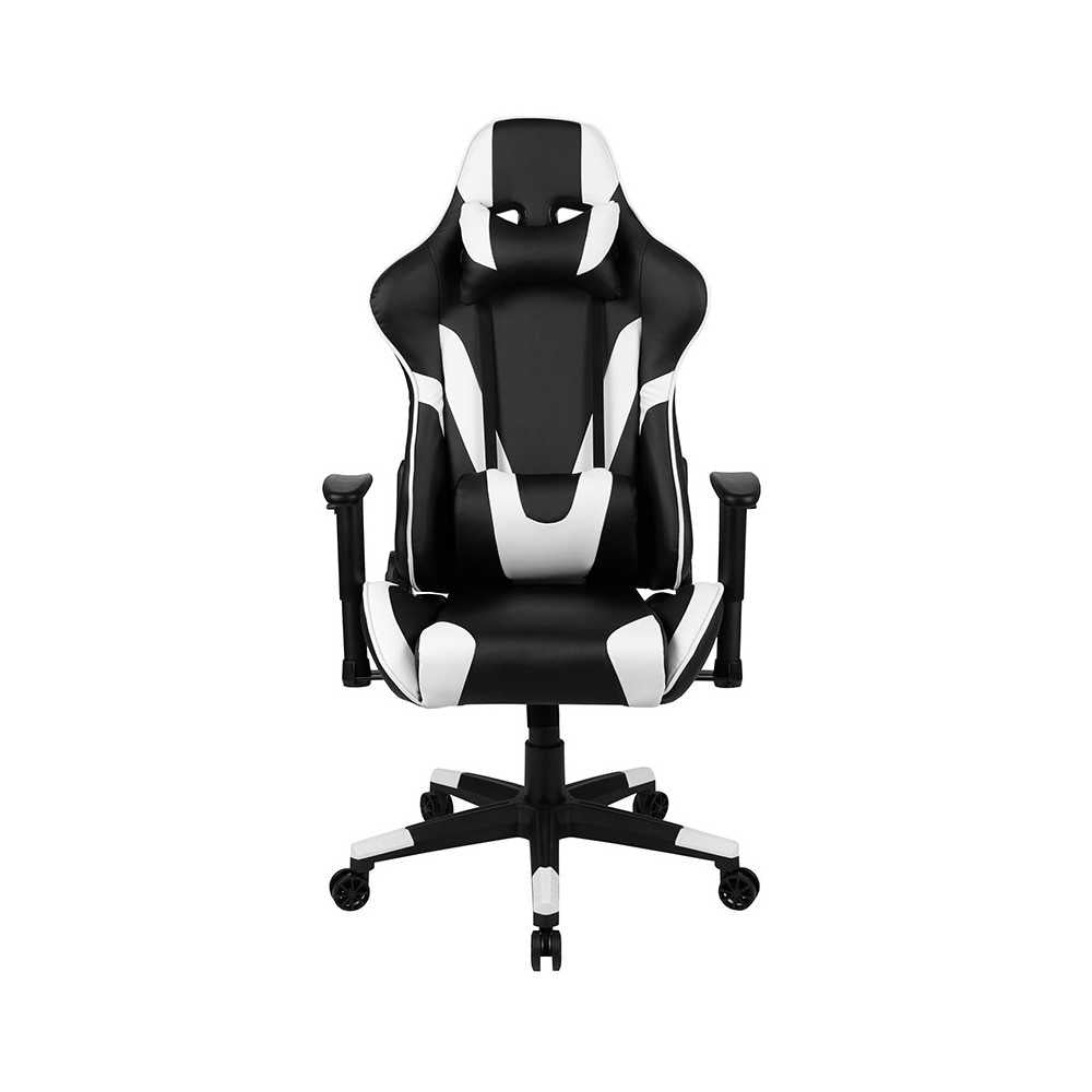 X20 Gaming Chair Racing Office Ergonomic Computer PC Adjustable Swivel Chair with Fully Reclining Back in Black LeatherSoft