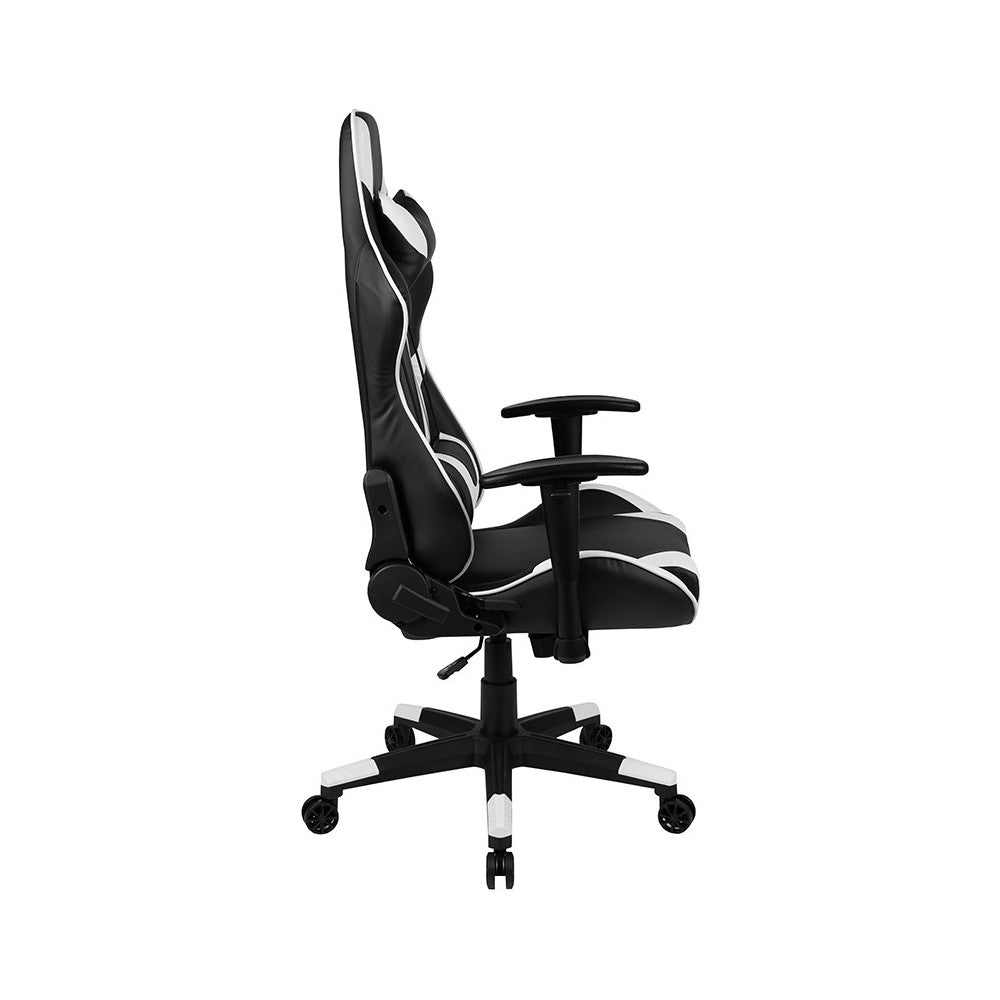 X20 Gaming Chair Racing Office Ergonomic Computer PC Adjustable Swivel Chair with Fully Reclining Back in Black LeatherSoft