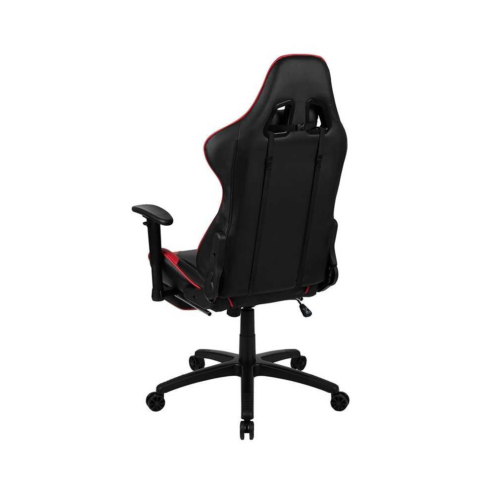 X30 Gaming Chair Racing Office Ergonomic Computer Chair with Fully Reclining Back and Slide-Out Footrest in Red LeatherSoft
