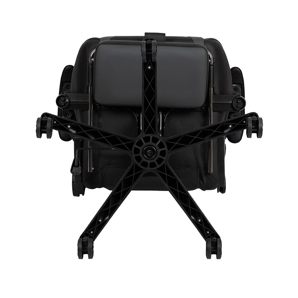 X30 Gaming Chair Racing Office Ergonomic Computer Chair with Reclining Back and Slide-Out Footrest in Gray LeatherSoft