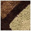 Orian Impressions Shag Circle Bloom Multi Brown 94"X130"