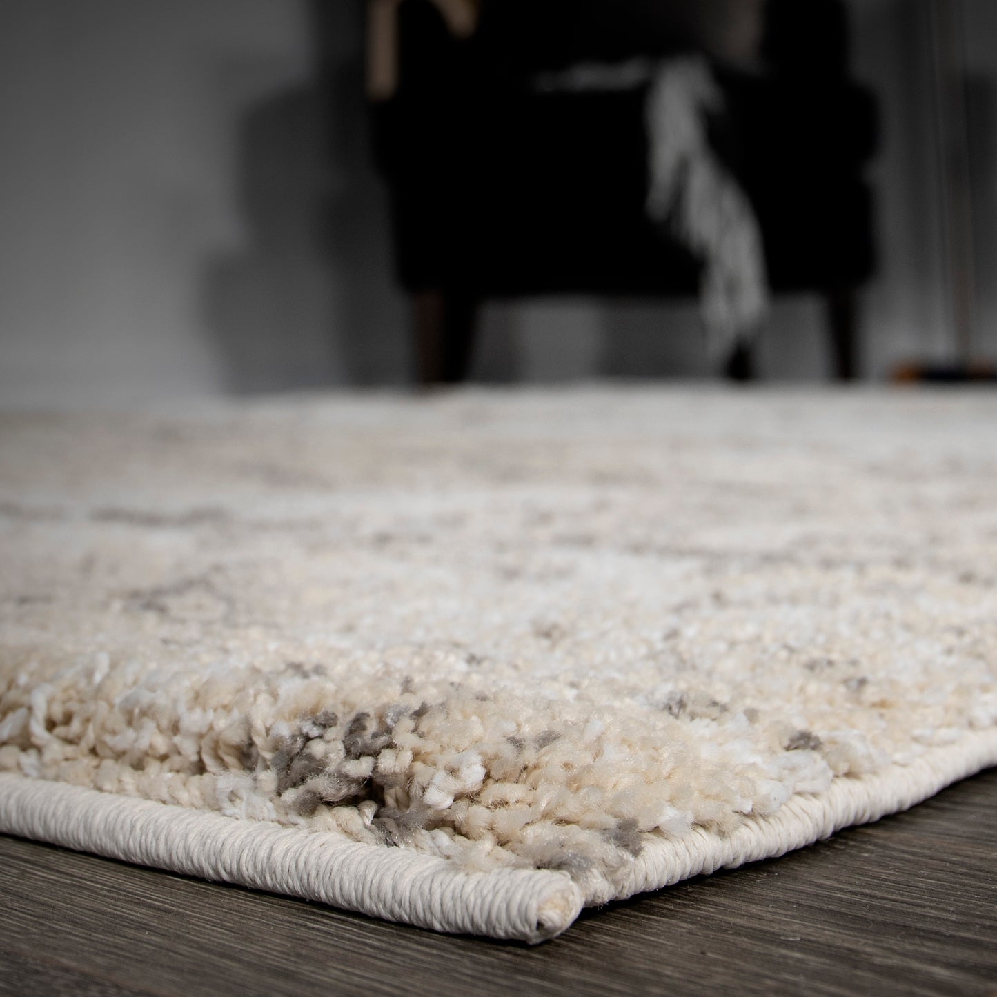 Orian Super Shag Marquina Ivory 94"X130"