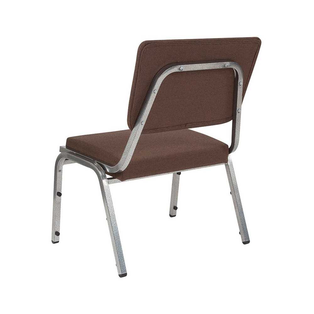 1500 lb. Rated Brown Antimicrobial Fabric Bariatric Medical Reception Chair with 3/4 Panel Back