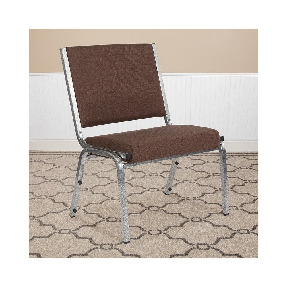 1500 lb. Rated Brown Antimicrobial Fabric Bariatric Medical Reception Chair