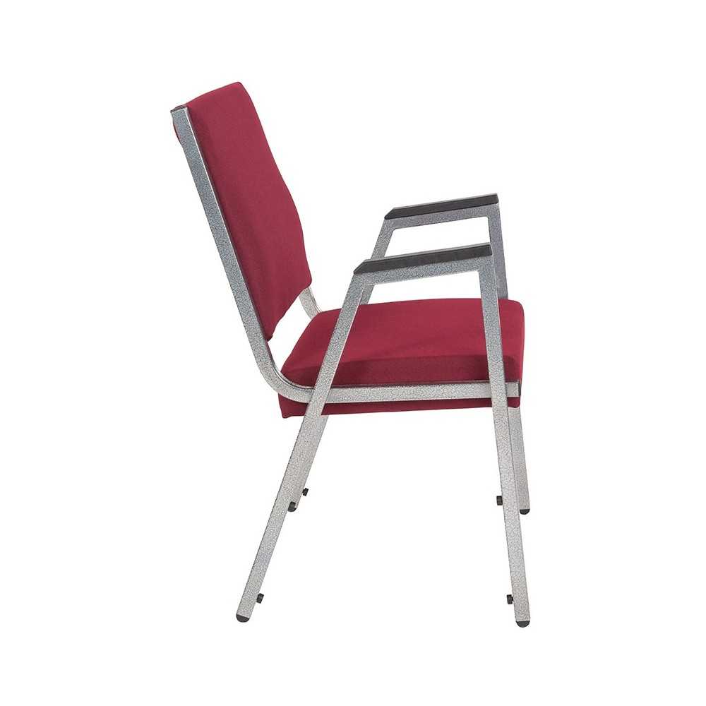 1500 lb. Rated Burgundy Antimicrobial Fabric Bariatric Medical Reception Arm Chair