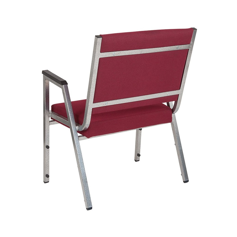 1500 lb. Rated Burgundy Antimicrobial Fabric Bariatric Medical Reception Arm Chair