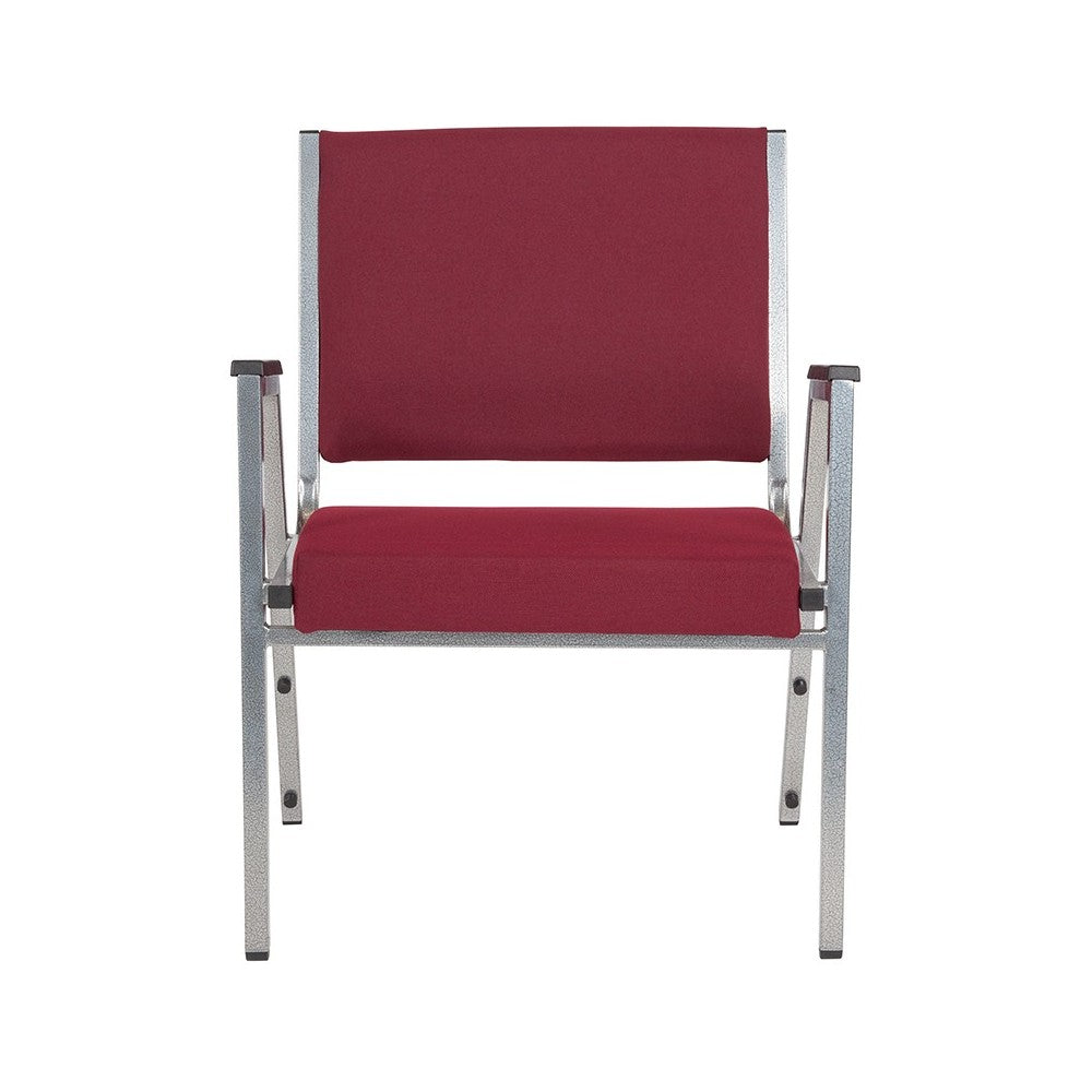 1500 lb. Rated Burgundy Antimicrobial Fabric Bariatric Medical Reception Arm Chair