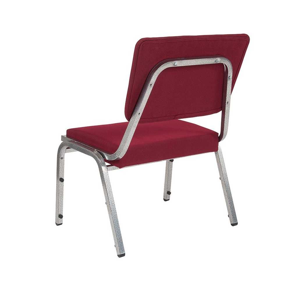 1500 lb. Rated Burgundy Antimicrobial Fabric Bariatric Medical Reception Chair with 3/4 Panel Back