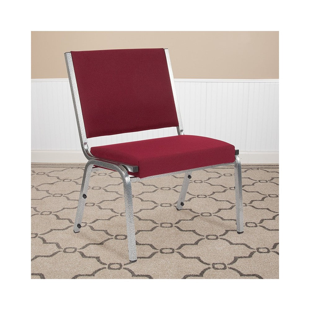 1500 lb. Rated Burgundy Antimicrobial Fabric Bariatric Medical Reception Chair