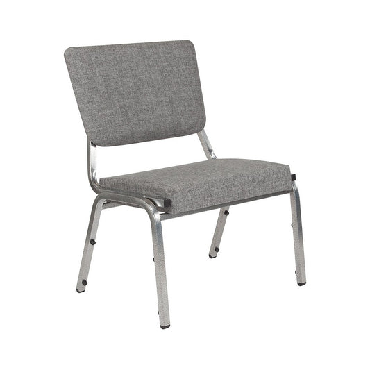 1500 lb. Rated Gray Antimicrobial Fabric Bariatric Medical Reception Chair with 3/4 Panel Back