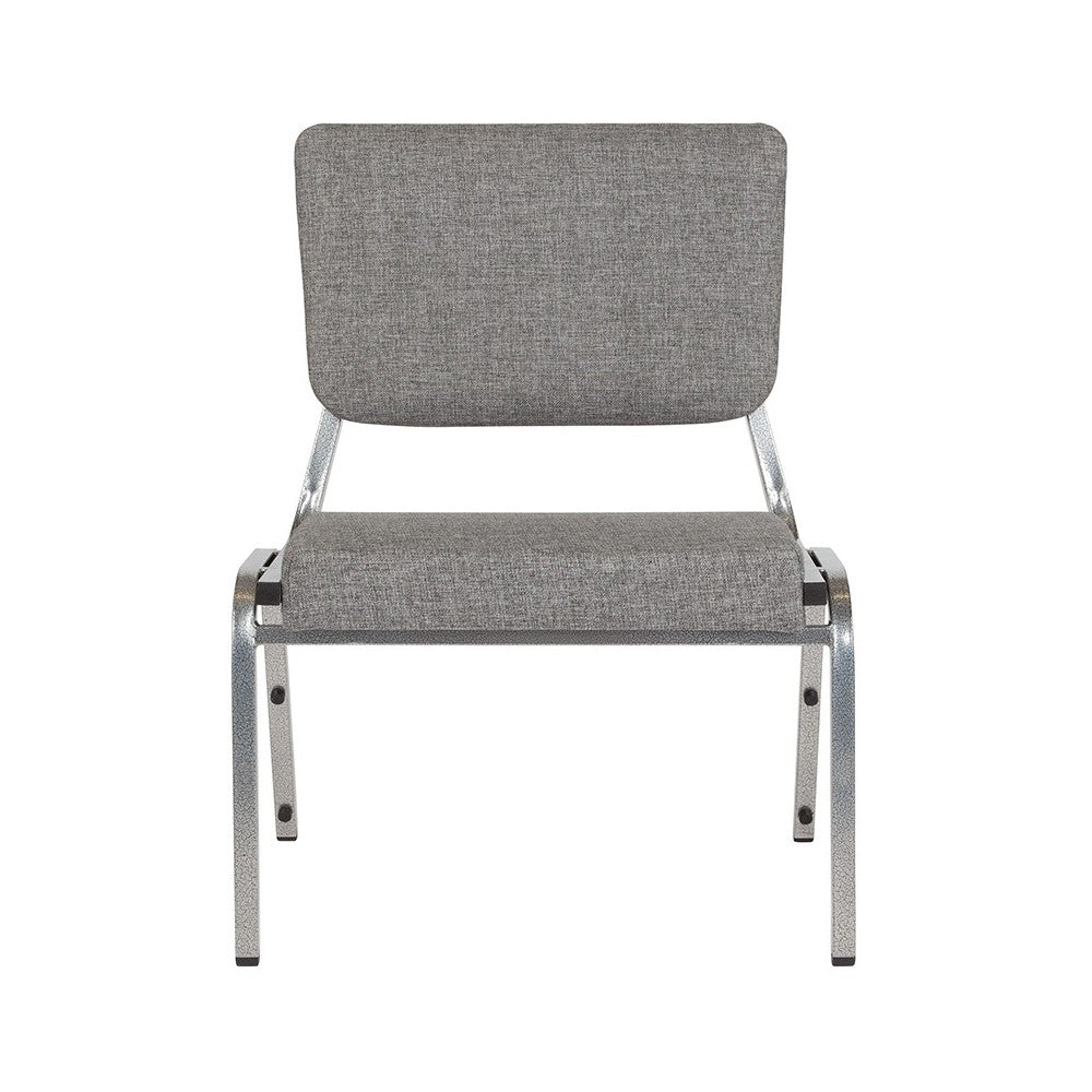 1500 lb. Rated Gray Antimicrobial Fabric Bariatric Medical Reception Chair with 3/4 Panel Back