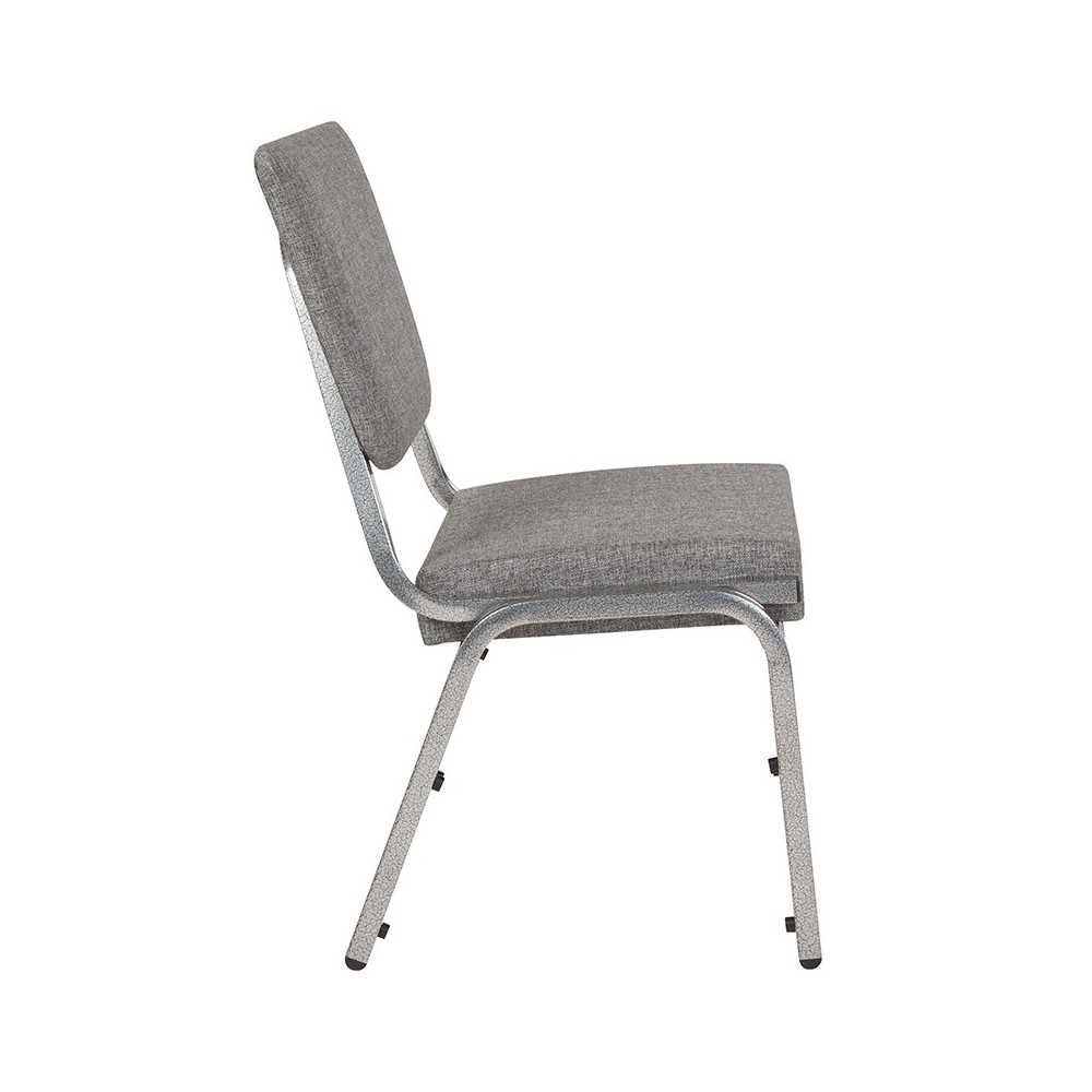 1500 lb. Rated Gray Antimicrobial Fabric Bariatric Medical Reception Chair with 3/4 Panel Back