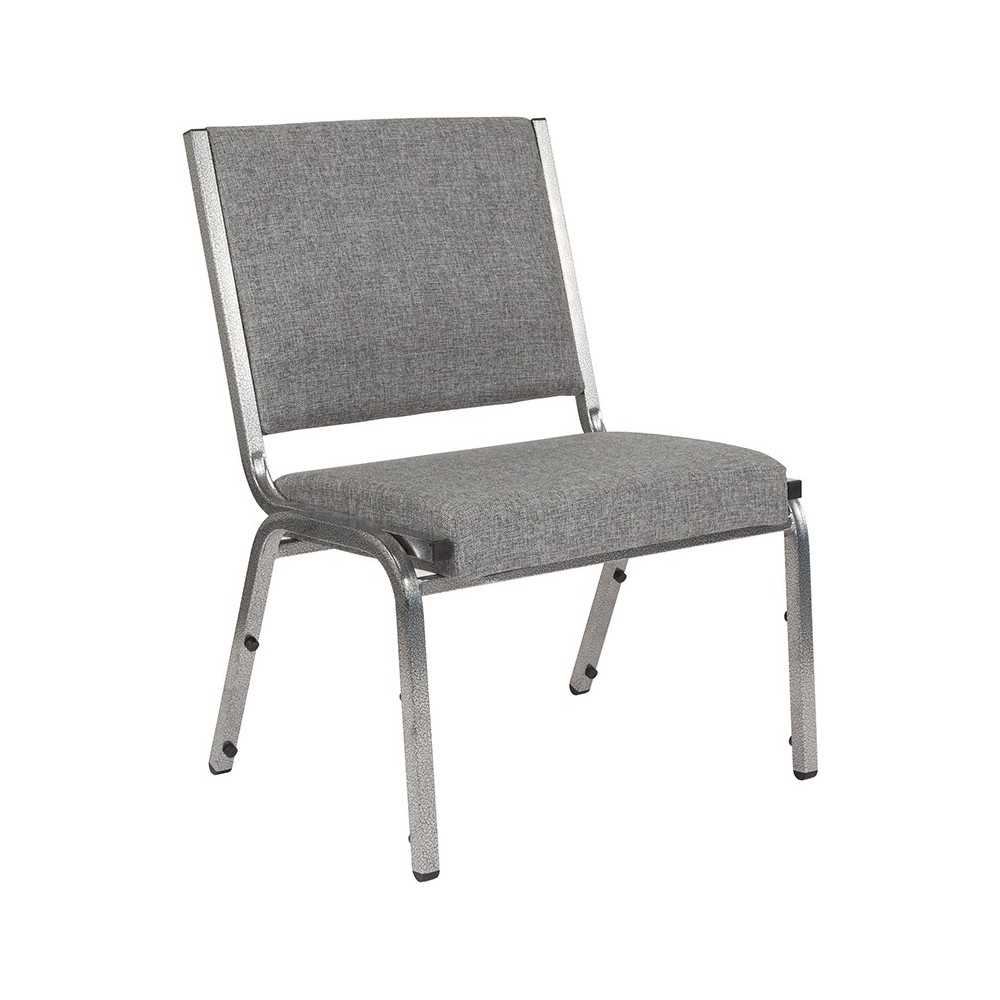1500 lb. Rated Gray Antimicrobial Fabric Bariatric Medical Reception Chair