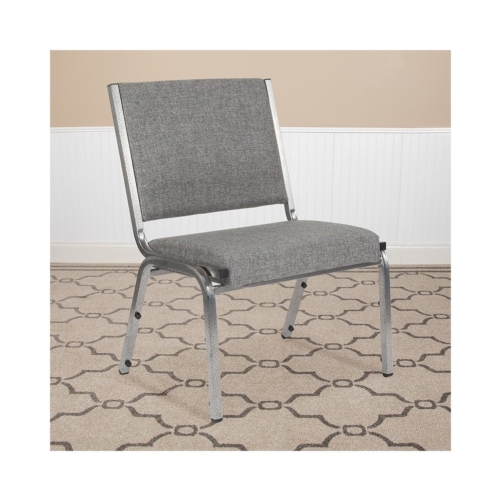 1500 lb. Rated Gray Antimicrobial Fabric Bariatric Medical Reception Chair