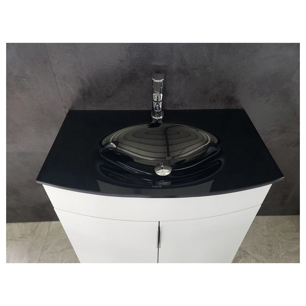 30" White Bathroom Vanity - Pvc