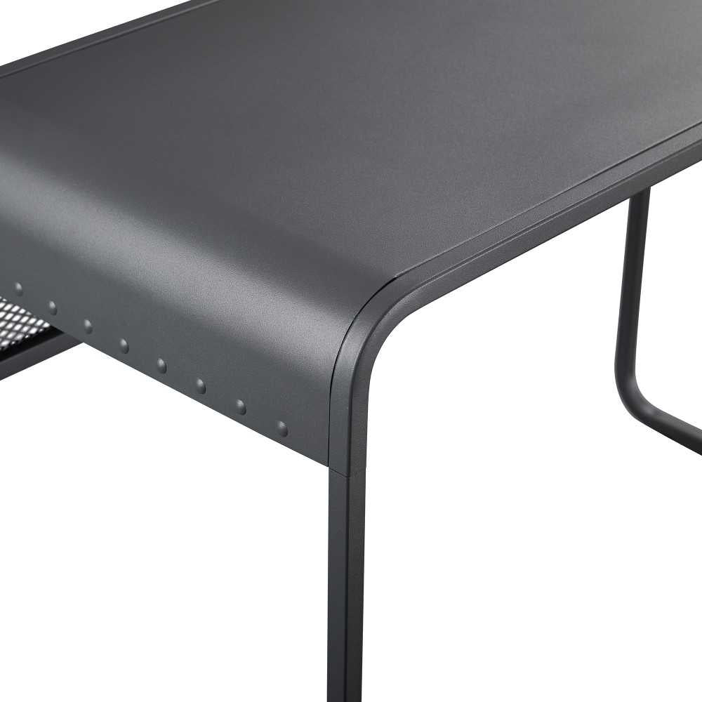 42" Industrial Metal Computer Desk - Gunmetal Gray