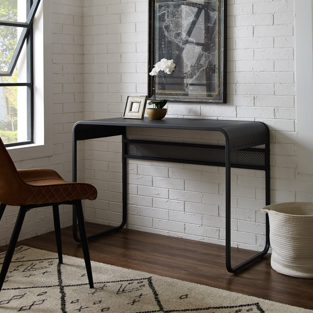 42" Industrial Metal Computer Desk - Gunmetal Gray