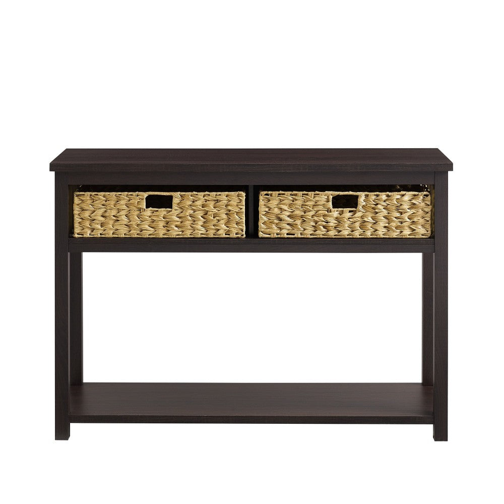 48" Mission Storage Entry Table - Espresso