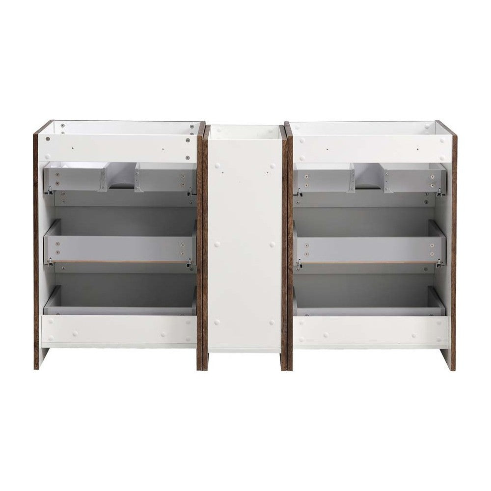 60 Rosewood Free Standing Double Sink Modern Bathroom Cabinet, FCB93-241224RW-D