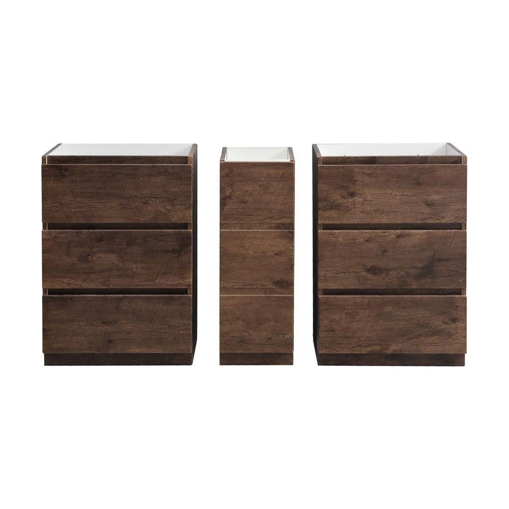 60 Rosewood Free Standing Double Sink Modern Bathroom Cabinet, FCB93-241224RW-D