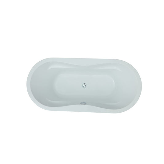 66" White Acrylic Tub - No Faucet