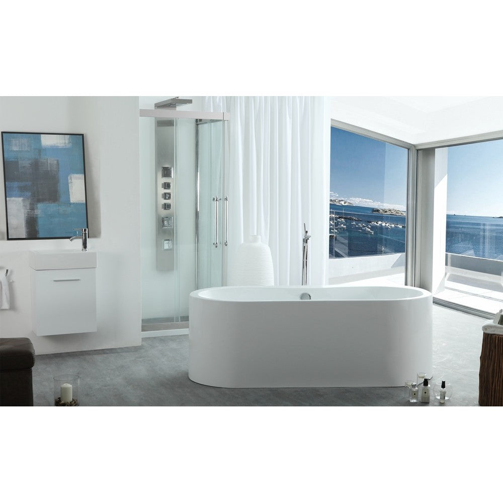 66" White Acrylic Tub - No Faucet