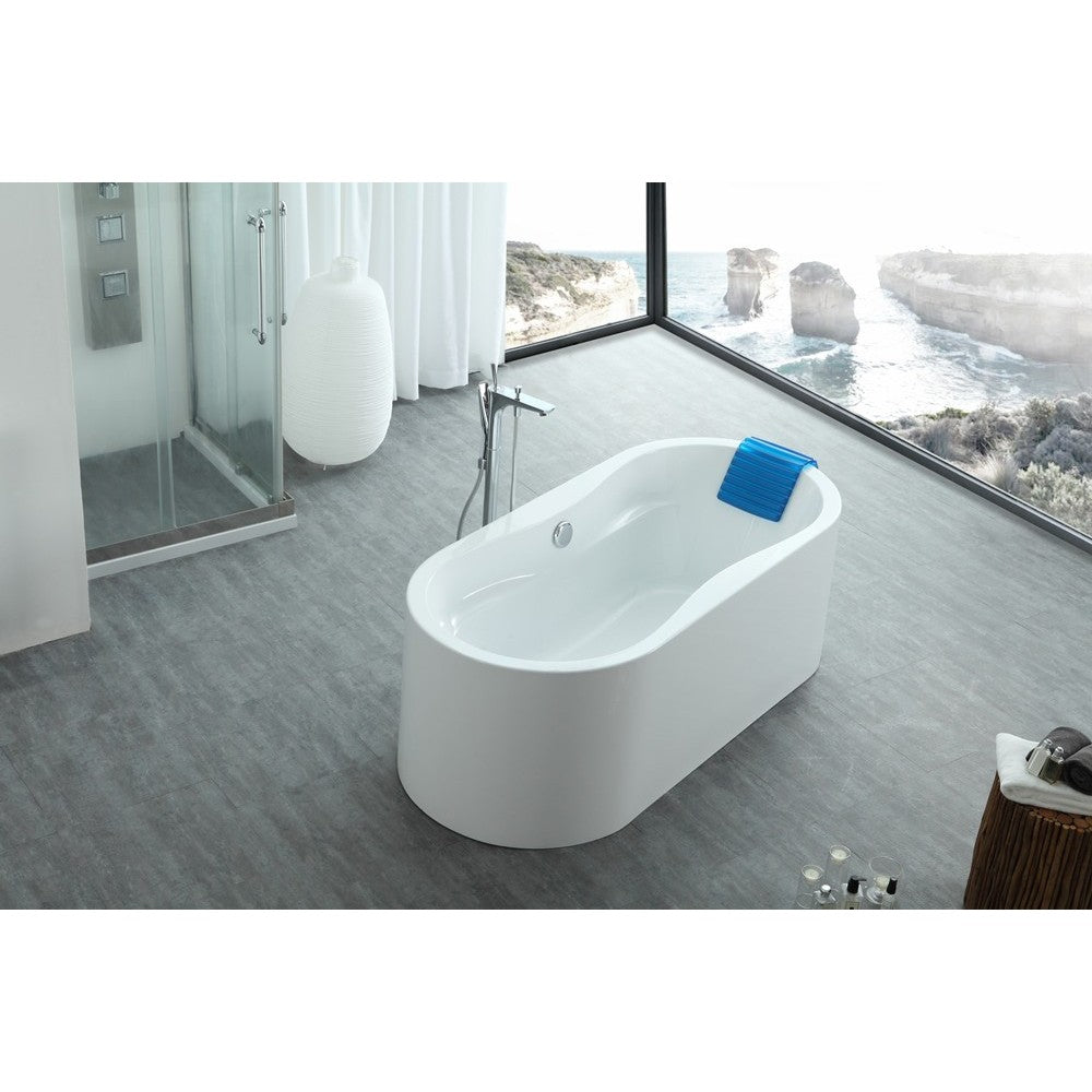 66" White Acrylic Tub - No Faucet