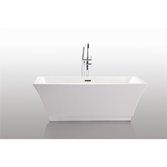 67" White Acrylic Tub - No Faucet