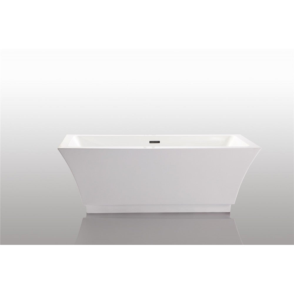 67" White Acrylic Tub - No Faucet