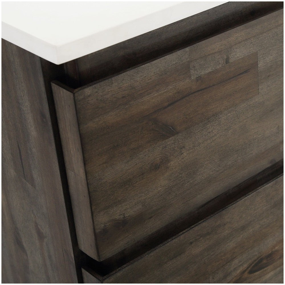 70 Floor Standing Open Bottom Double Sink Bathroom Cabinet, FCB31-3636ACA-FS