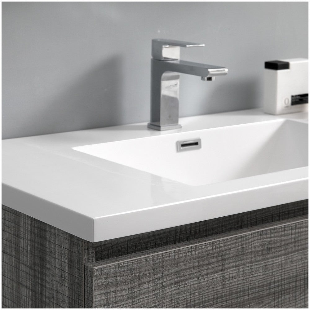 72 Gray Free Standing Dbl Sink Bathroom Vanity, Medicine Cabinet, FVN93-3636HA-D