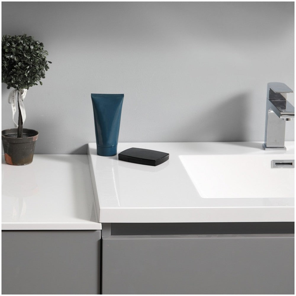 72 Gray Free Standing Dbl Sink Bathroom Vanity, Medicine Cabinet