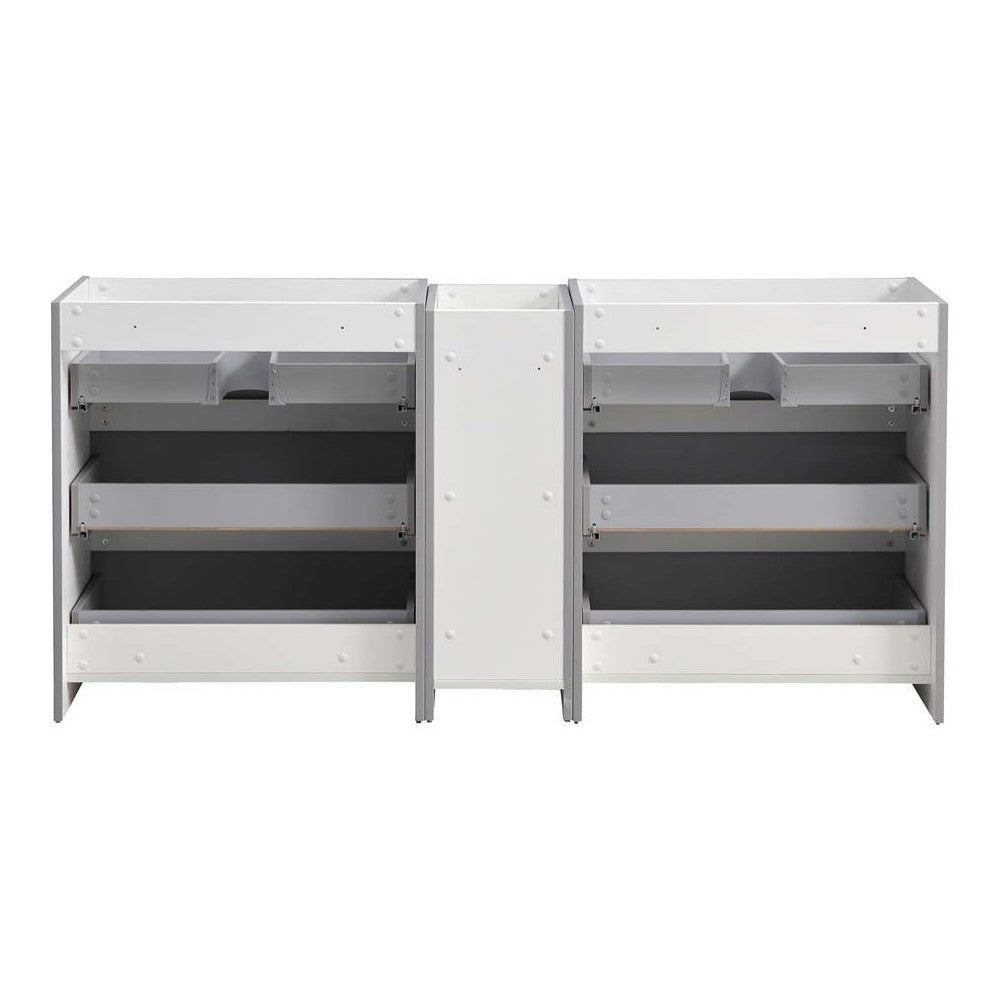 72 Gray Free Standing Double Sink Modern Bathroom Cabinet, FCB93-301230GR-D
