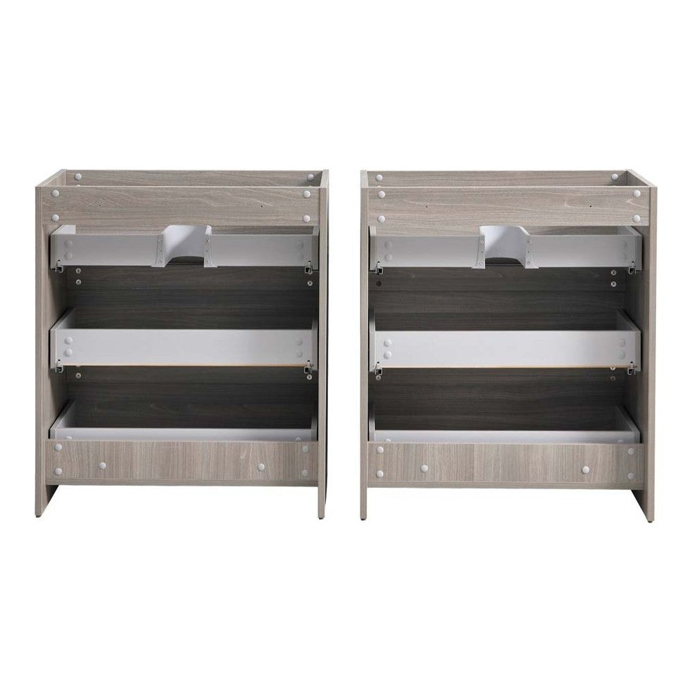 72 Gray Wood Free Standing Double Sink Modern Bathroom Cabinet, FCB93-3636MGO-D