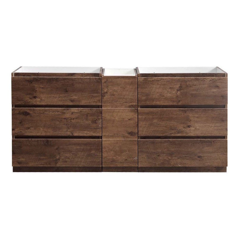 72 Rosewood Free Standing Double Sink Modern Bathroom Cabinet, FCB93-301230RW-D