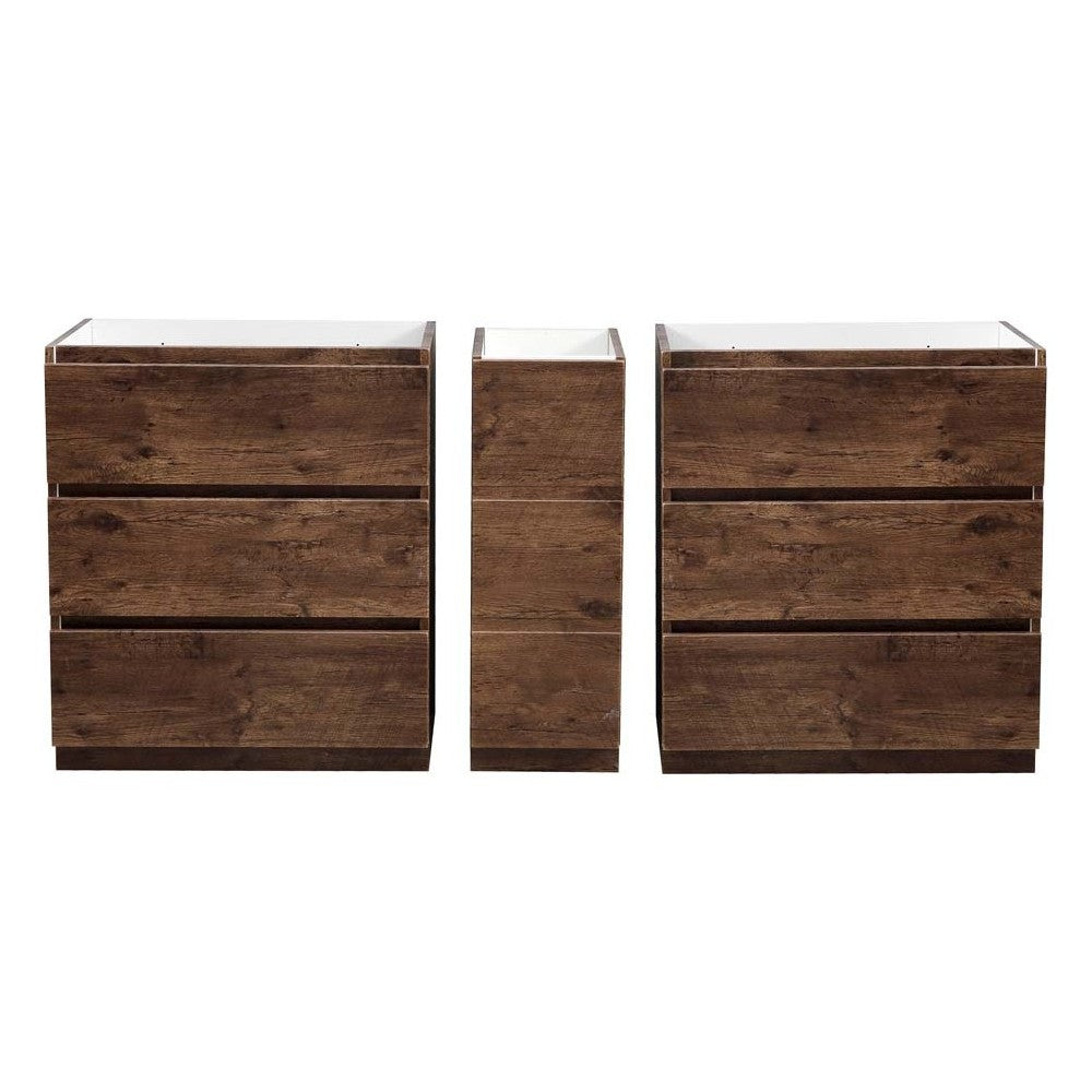72 Rosewood Free Standing Double Sink Modern Bathroom Cabinet, FCB93-301230RW-D