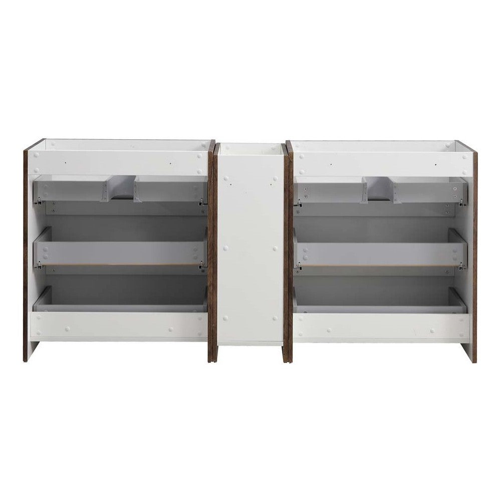 72 Rosewood Free Standing Double Sink Modern Bathroom Cabinet, FCB93-301230RW-D