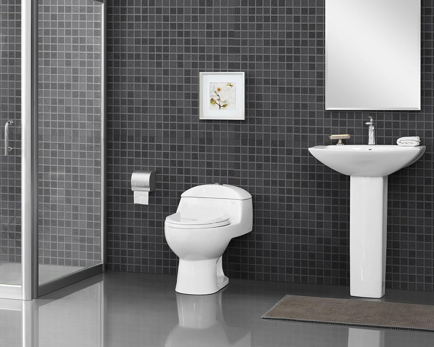 Swiss Madison SM-1T803 Chateau Elongated Toilet Dual Flush 0.8/1.28 Gpf (Soft Closing Quick Release Seat Included)