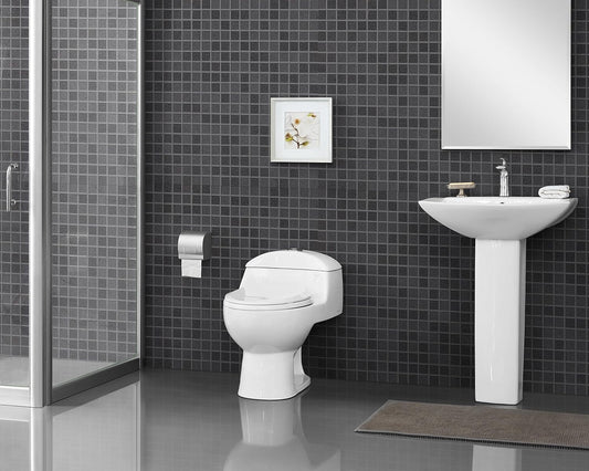 Swiss Madison SM-1T803 Chateau Elongated Toilet Dual Flush 0.8/1.28 Gpf (Soft Closing Quick Release Seat Included)
