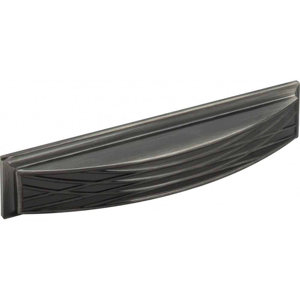 36" Weathered Gray Wavecrest Vanity, Lavante Cultured Marble Vessel Vanity Top, integrated rectangle bowl